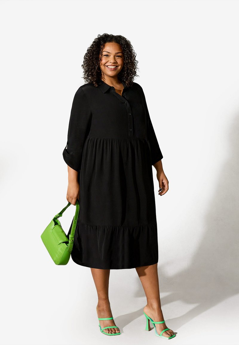 Live Unlimited London TIERED - Robe chemise - black/noir - ZALANDO.BE