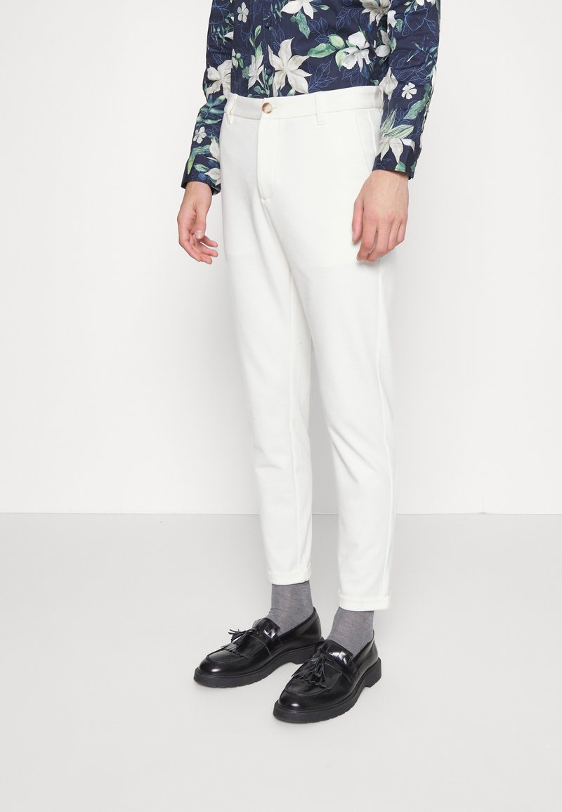 Lindbergh SUPERFLEX CROPPED  - Chinos - off white mix