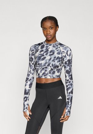 Langærmet T-shirt - alumina/black