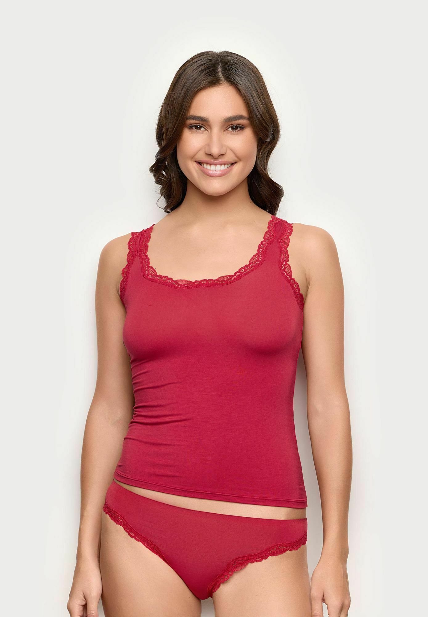 ❀may❀ Yamamay MODAL SETA - Top - ruby (plain)/roșu închis - Zalando.ro