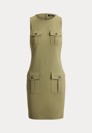 Lauren Ralph Lauren, PONTE SLEEVELESS SHEATH DRESS - Džersejové šaty - light agave