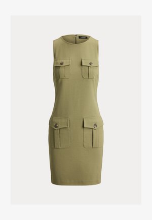 Lauren Ralph Lauren, PONTE SLEEVELESS SHEATH DRESS - Džersejové šaty - light agave