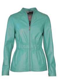 Nahkatakki - deep turquoise