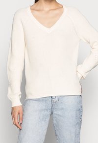 VILA Stickad tröja - off-white