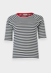 STRIPED - T-Shirt print - navy/white