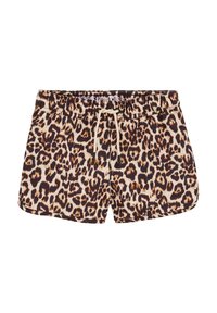 Leopardenmuster-Shorts aus einem weichen, leichten Stoff, mit einem elastischen Bund und Kordelzug sowie einem lässigen Schnitt für optimalen Komfort.