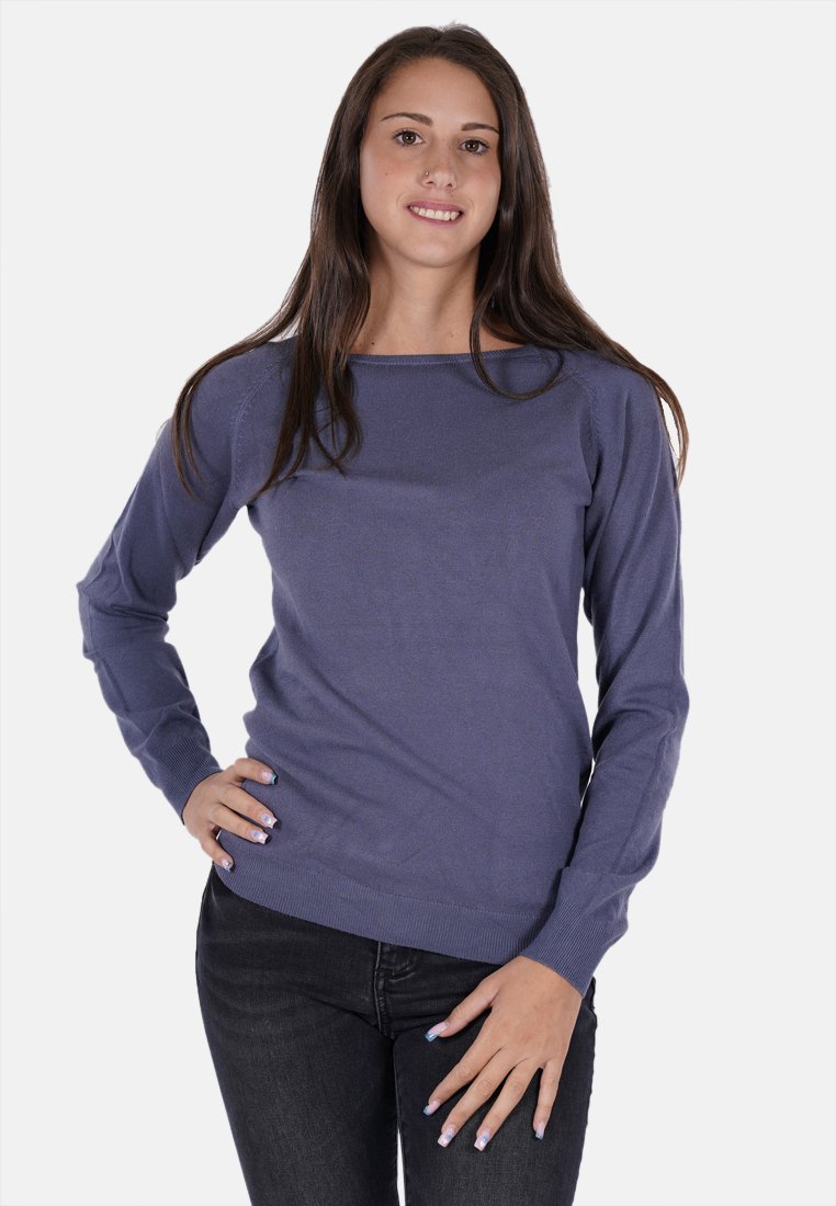 Yes Zee MAGLIONE - Felpa - blu chiaro