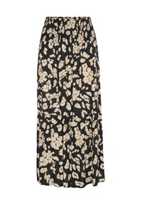 Kaffe Gonna lunga - black sand leo print