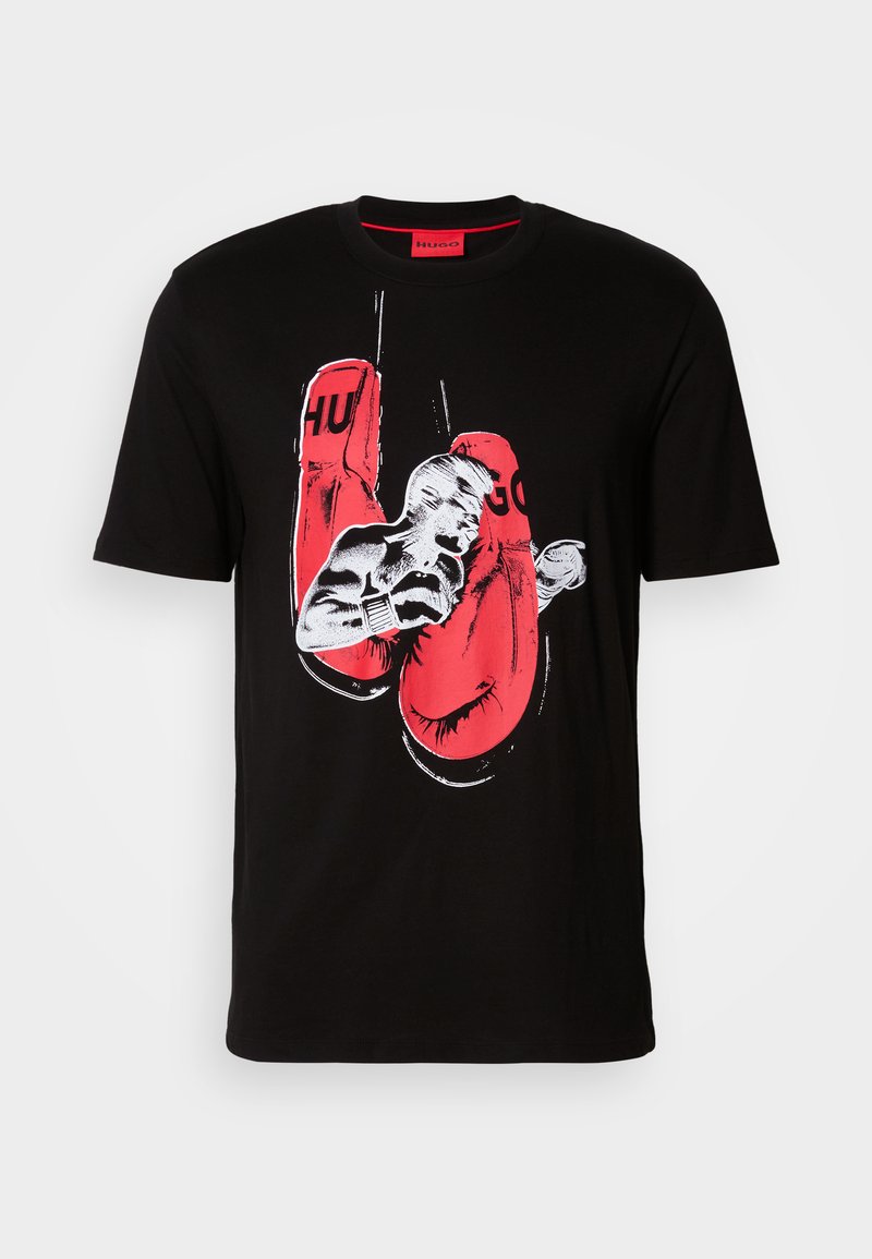 HUGO T-shirt print zwart