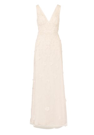 Adrianna Papell, FLOWER PETAL BEAD LONG DRESS - Gallakjole - ivory
