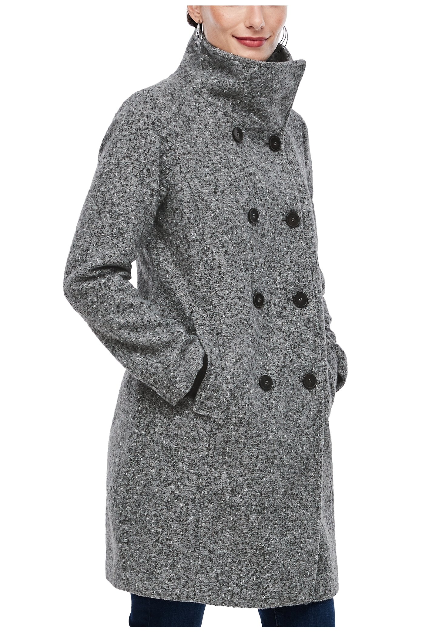 Tweed Mantel Grau Tweed Mantel Grau