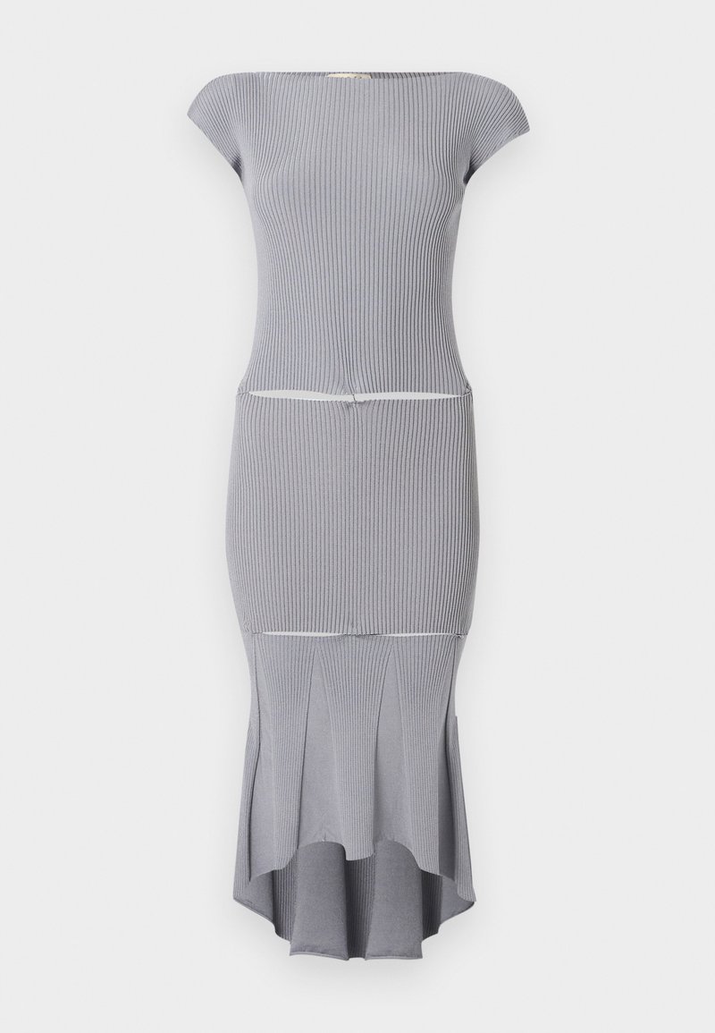 MIISTA Gebreide jurk grijs