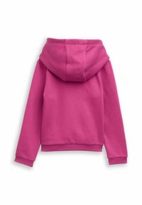 Pullover-Hoodie aus einem leuchtend pinken Baumwoll-Mix. Verfügt über eine geräumige Kapuze, lange Ärmel sowie gerippte Bündchen und Saum. Glatte Textur, lässiges Design.