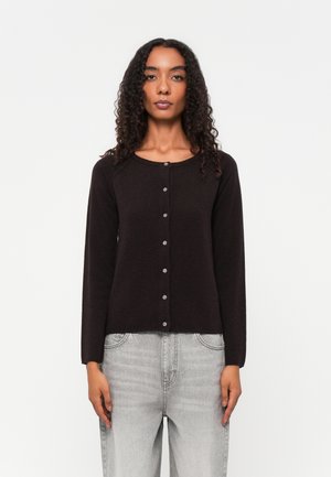 LAICA O NECK CARDIGAN - Gilet - ganache