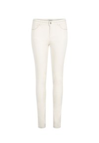 Morgan SLIM WITH WET EFFECT - Tygbyxor - white denim