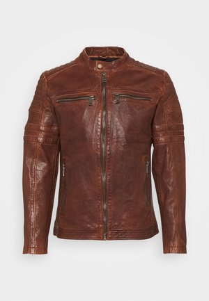 CRUISE ACTION - Leather jacket - chestnut