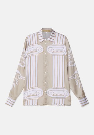 HOUSE OF JAFFA UNISEX - Blúzka so zapínaním na gombíky - beige/white