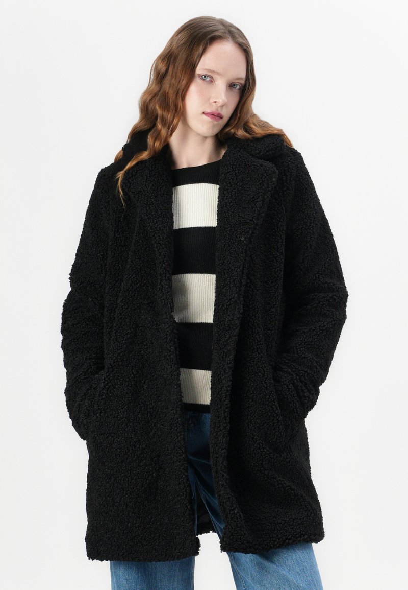 Lang gewatteerd jack voor dames in Blauw