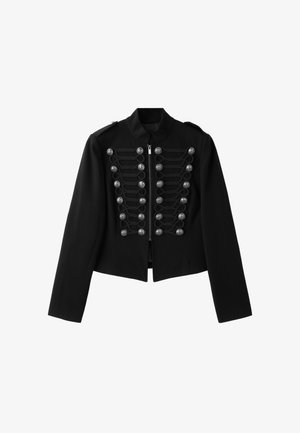 Stradivarius, FITTED BLAZER WITH METAL BUTTONS - Blazer - black