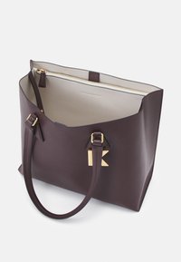 KARL LAGERFELD LOCK SOFT TOTE - Velká kabelka - dark chocolate