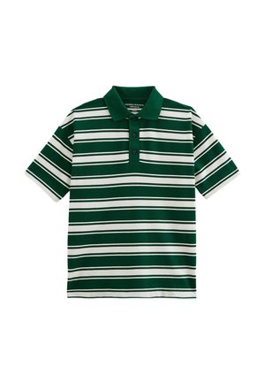 MANCHES COURTES RAYÉ  - Polo - tourmaline
