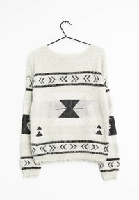 YAS Stickad tröja - off-white