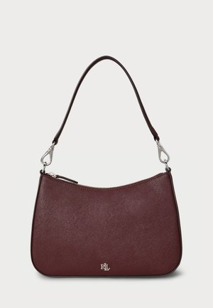 Lauren Ralph Lauren CROSSHATCH LEATHER MEDIUM DANNI BAG - Handbag - dark garnet