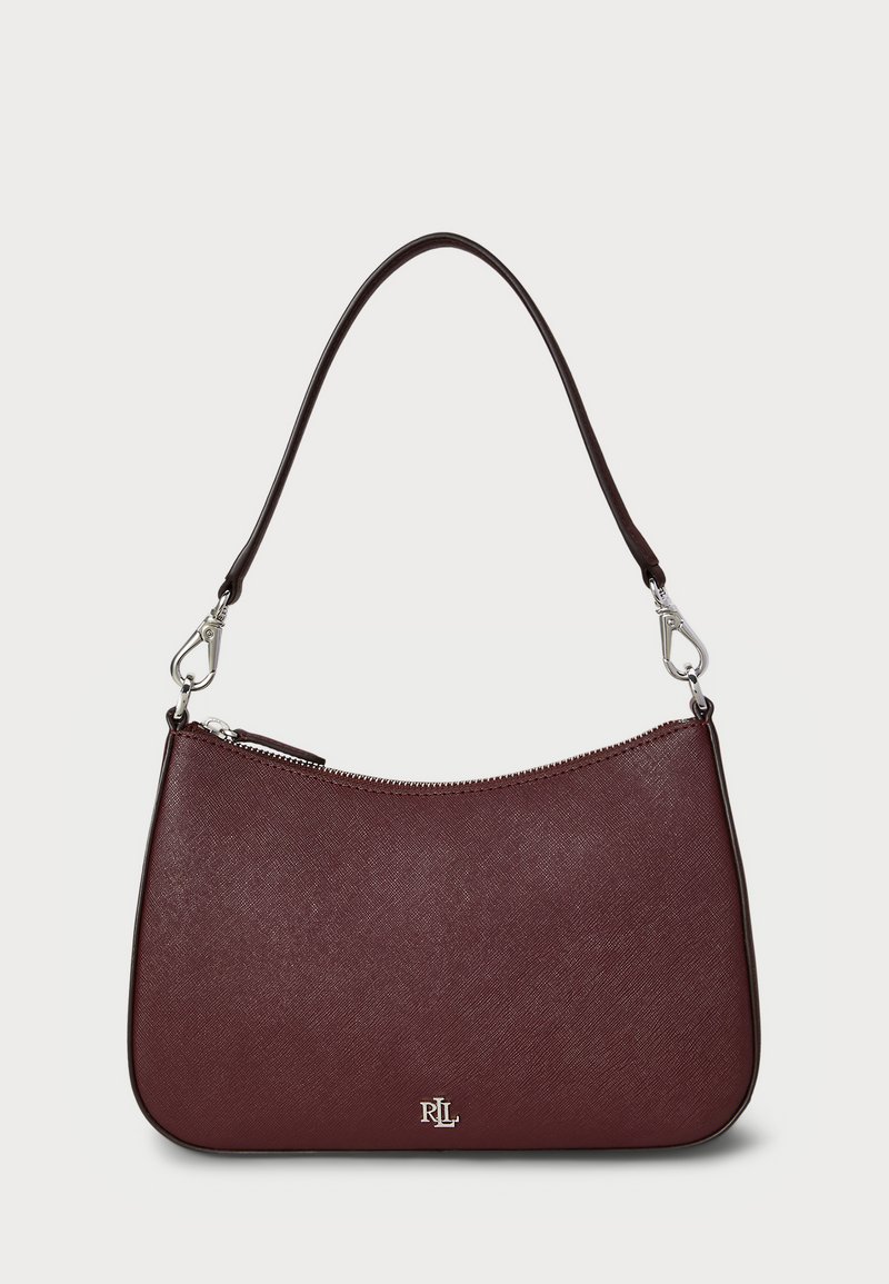 Lauren Ralph Lauren CROSSHATCH LEATHER MEDIUM DANNI BAG - Håndtasker - dark garnet