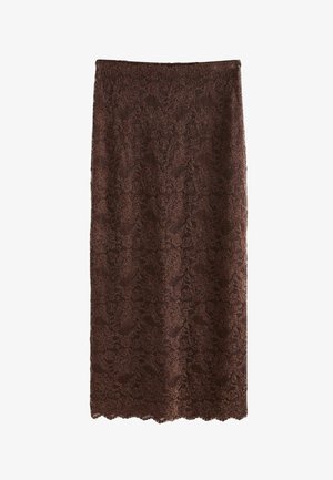 Next, LACE MAXI SKIRT - Maxinederdele - chocolate brown