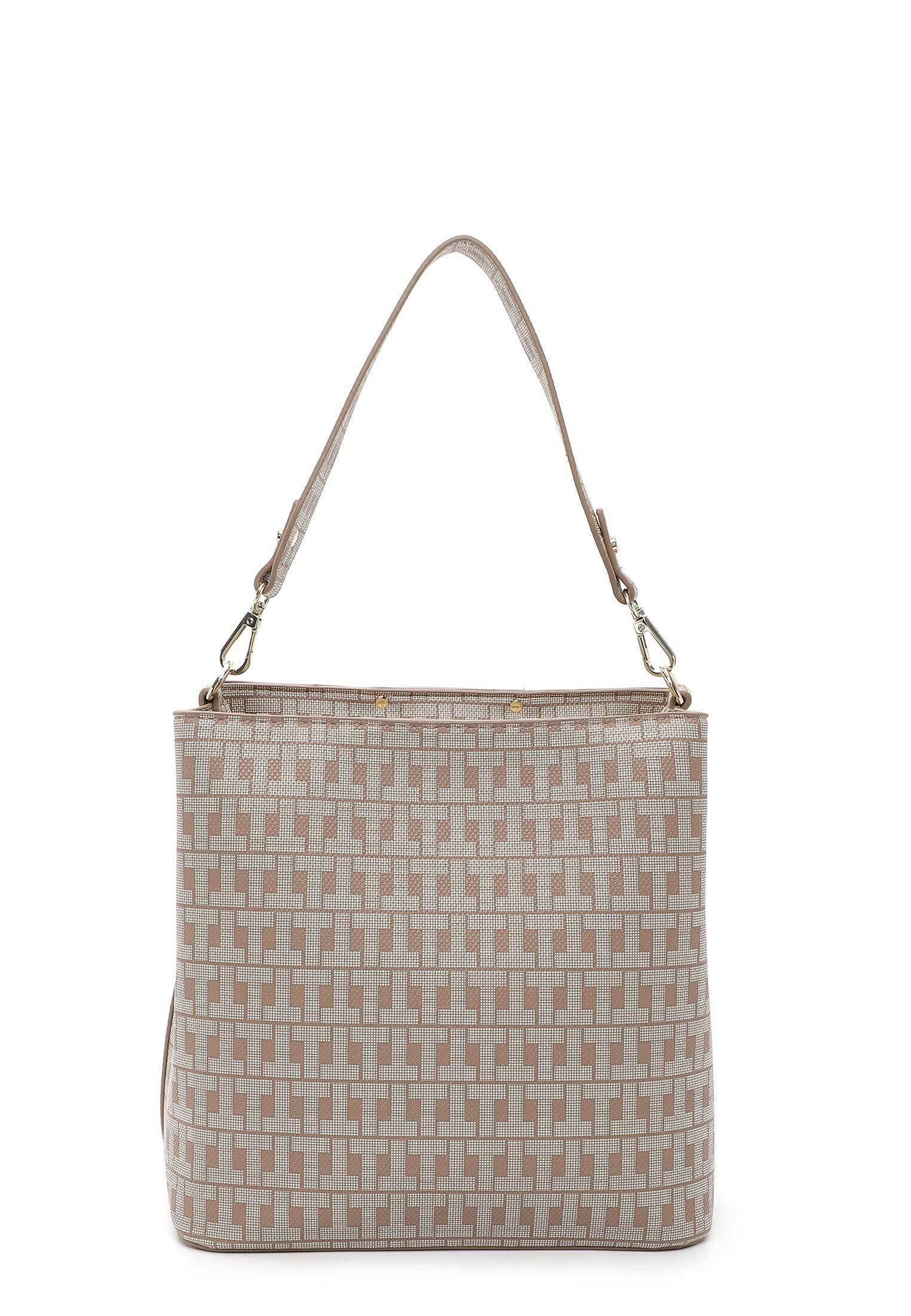 Tamaris Damen-Handtasche 'Leona' – Print-Design, 26x25x16 Cm, Mit Umhängeriemen & Reißverschluss