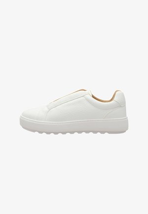 Friends Like These, WIDE FIT - ELASTIC LACE SLIP ON PLATFORM CASUAL TRAINERS - Tenisky - white faux leather