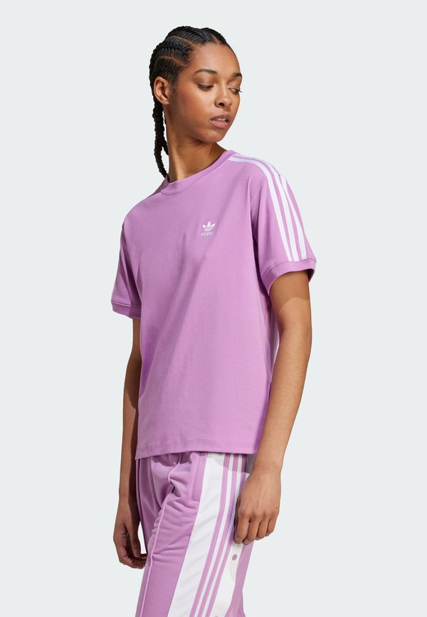 3 STRIPE - Print T-shirt - preloved purple