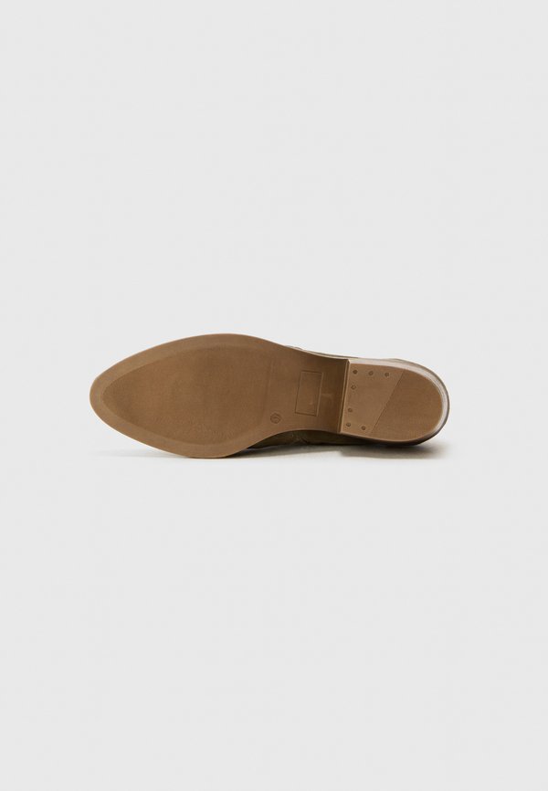 LEATHER - Cowboy/biker ankle boot - khaki4