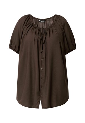 Yours Clothing, PLUS SIZE CASUAL TOPS - Camicetta - chocolate
