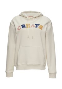 QS MIT APPLIKATION - Džemperis su gobtuvu - creme