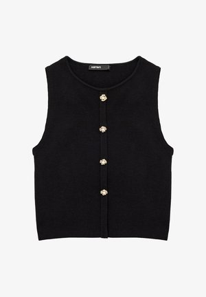 Koton, FLORAL BUTTON DETAIL - Top - black