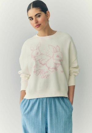 Next EASTER SEASONAL SPRING GRAPHIC SLOGAN - Sweatshirt - ecru pink