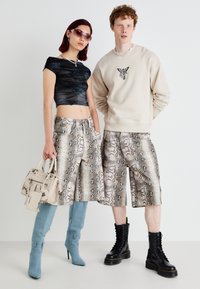 Jaded London VINTAGE COLOSSUS JORTS UNISEX - Džinsiniai šortai - grau