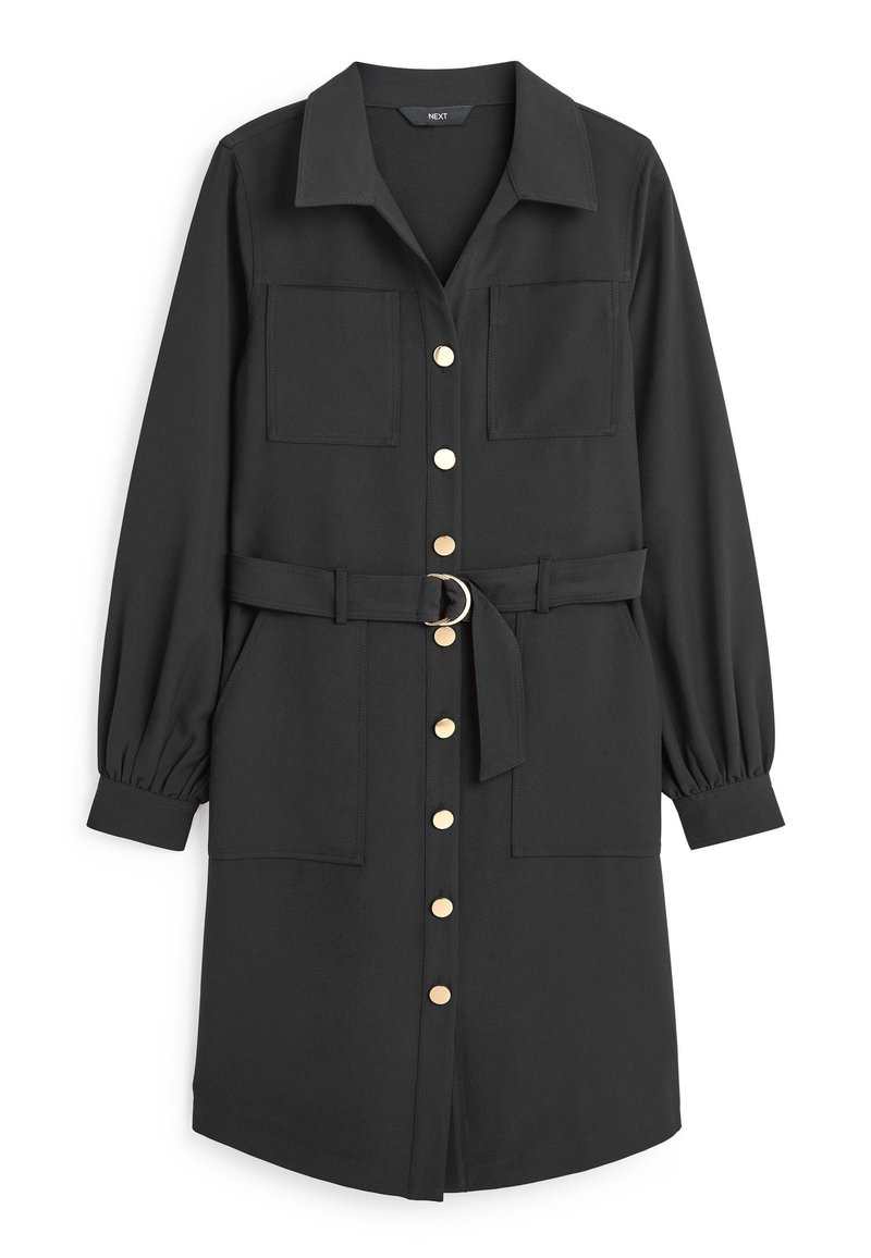 Next UTILITY LONG SLEEVES STANDARD Shirt dress black Zalando.de