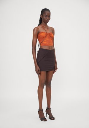 BIAS MINI SKIRT - Miniskjørt - ganache