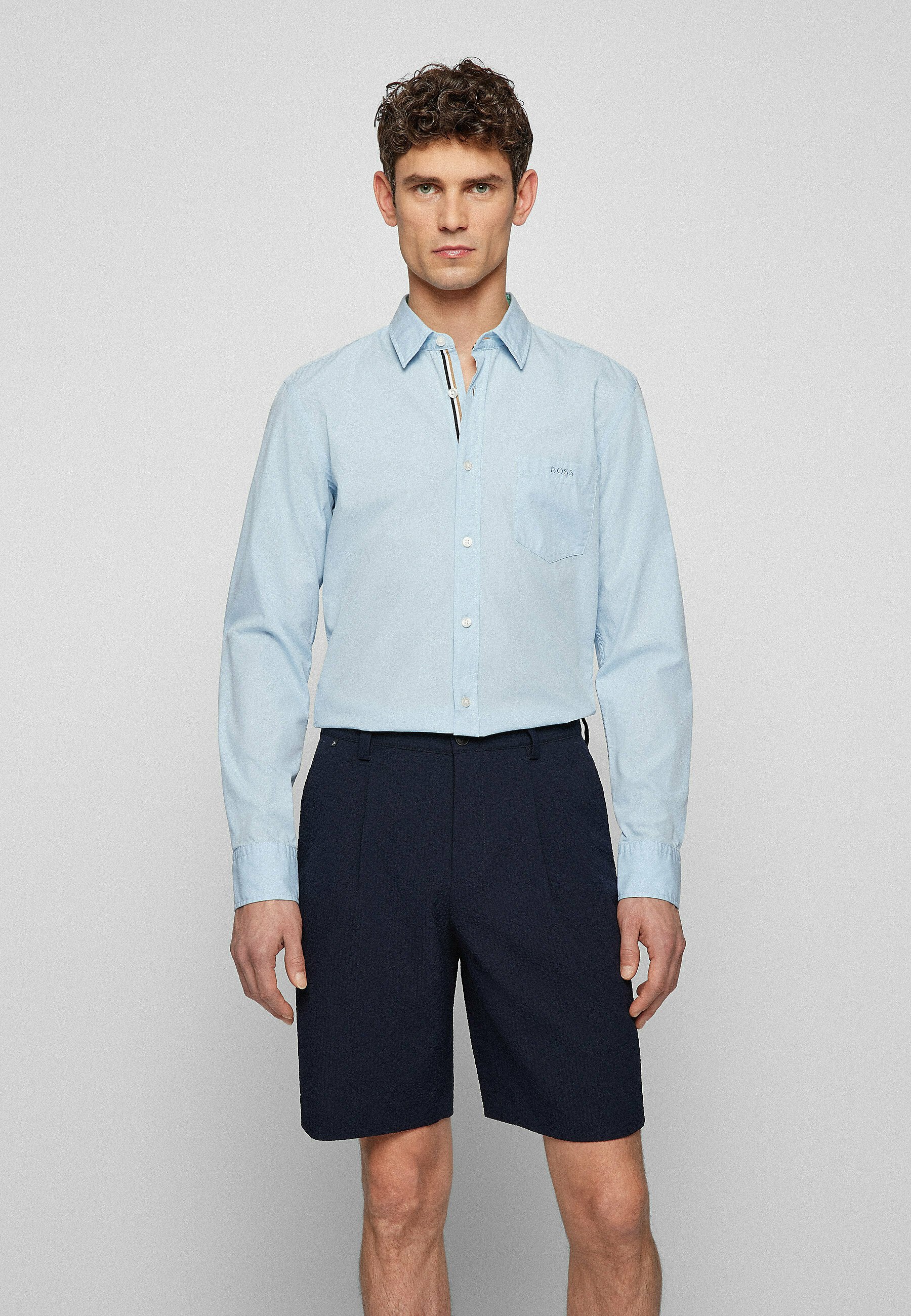 BOSS REID PE - Shirt - light blue 
