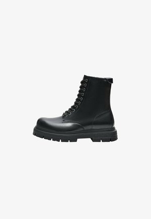 Bershka, LACE-UP - ANKLE BOOTS - Schnürstiefelette - black