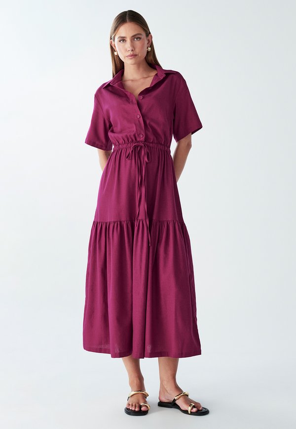 Blusenkleid - burgundy