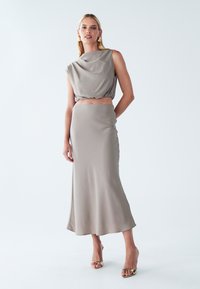 BWLDR ALISA SKIRT - Maksiseelik - mushroom