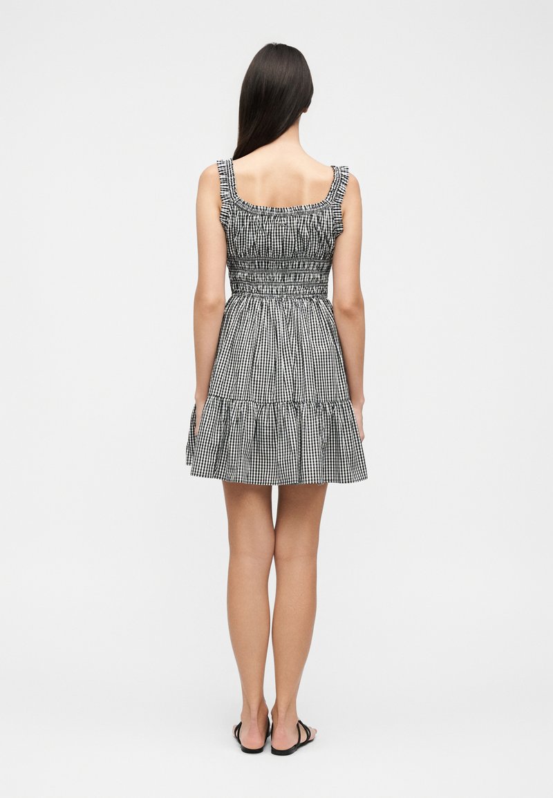 MICHAEL Michael Kors GINGHAM MINI DRESS - Day dress - black/white/black -  Zalando.ie