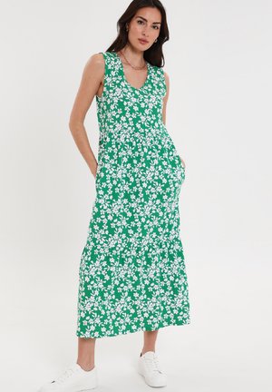 BYERS TIERED - Vestito di maglina - green floral