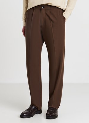 Calliope TINTA UNITA - Trousers - cacao
