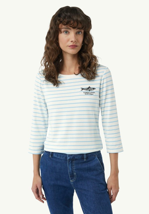 MIT GESTICKTEM ARTWORK - Strickpullover - weiß