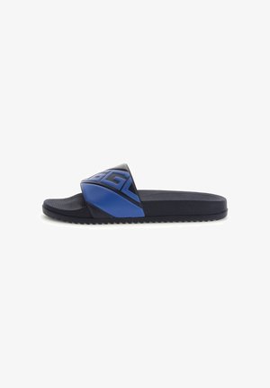 Guess, GUESS SANDALIAS LOGO ODENT BLUE - Sandalias planas - black-azul