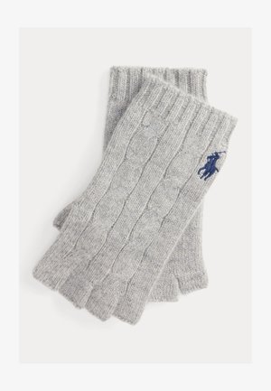 Polo Ralph Lauren CABLE WOOL CASHMERE FINGERLESS GLOVES - Rukavice bez prstiju - soft grey